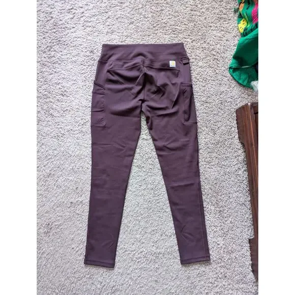 NWT Carhartt Force Fitted Lightweight Utility Legging S(4-6) Burgundy BN3609-W - Picture 2 of 8
